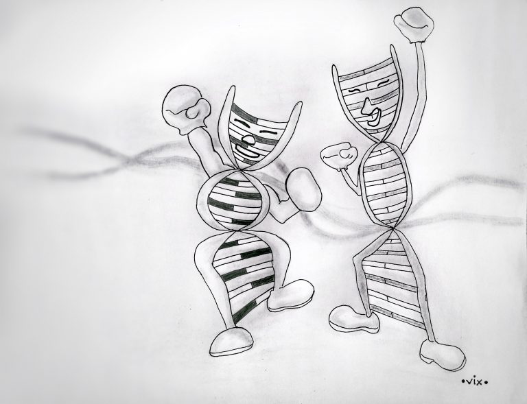 Selfish gene - illustrated by vix maria