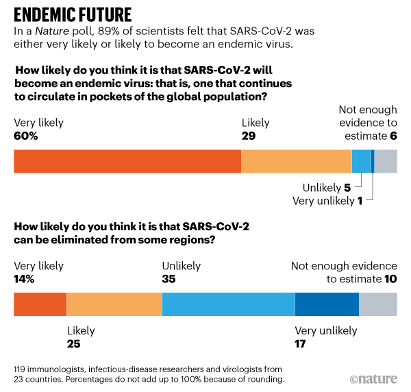Nature poll on SARS-CoV-2 endemicity