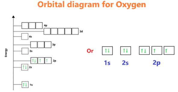 Orbital diagram for oxygen