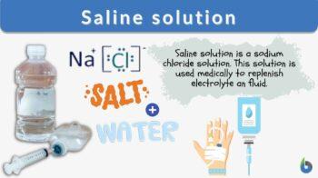 Saline solution definition and example
