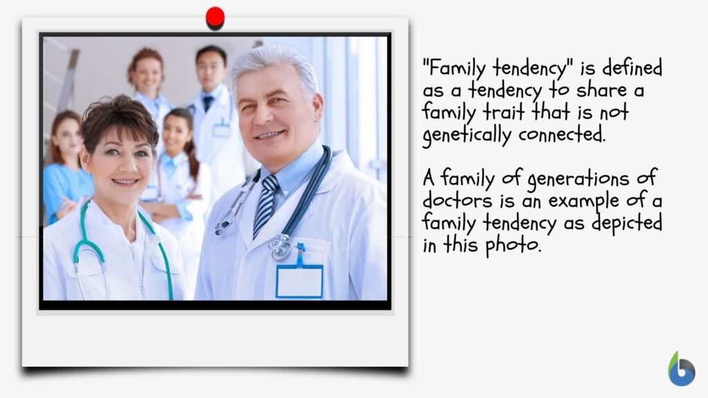 depiction of a family of doctors as a family tendency