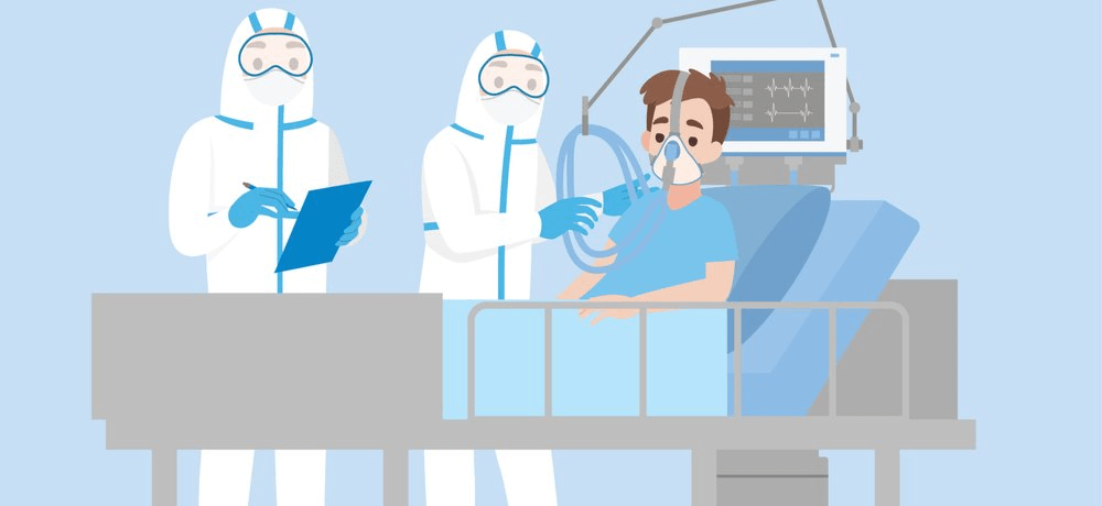 patient in ventilator
