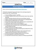 GENETIC ENGINEERING – BENEFITS & RISKS QUIZ (pdf)