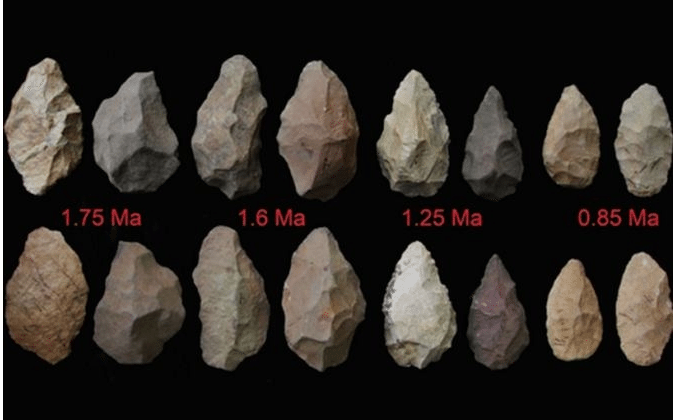 Stone tools crafted by pre-date modern humans - photo by Los Alamos National Laboratory