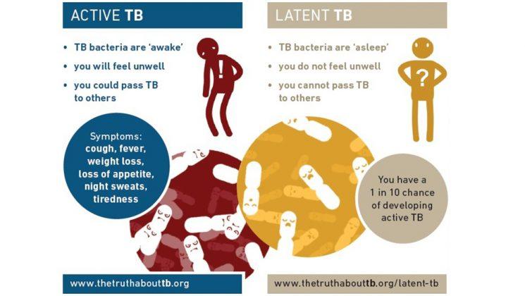 tuberculosis active and latent infograph
