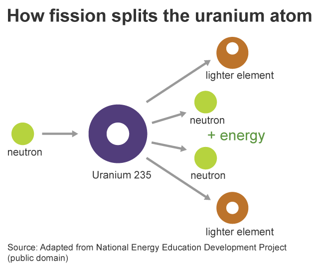 flowchart showing how fission works